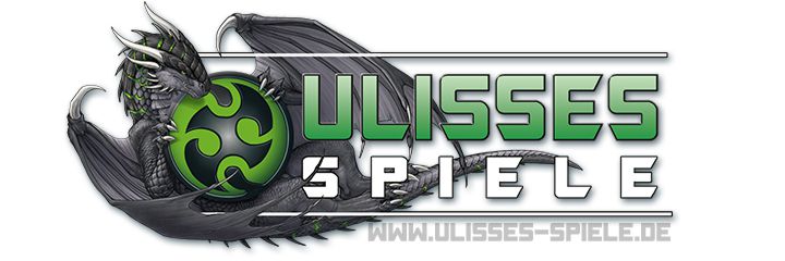 Ulisses Drachenhort Logo (Drache der sich um das Logo von Ulisses schmiegt)