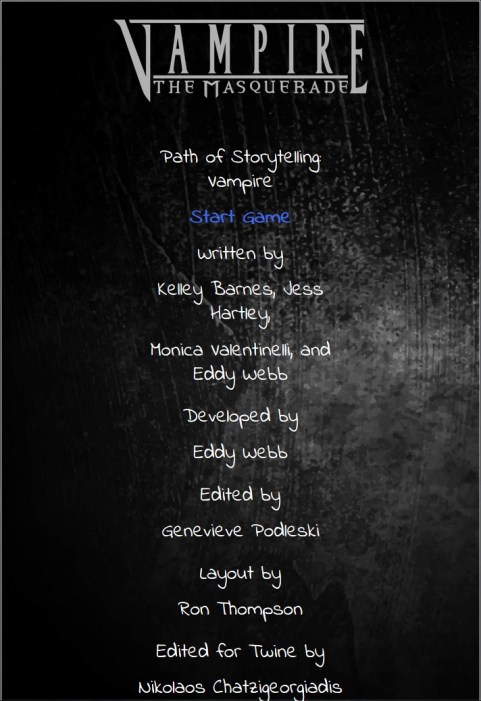 Fanwerk: Path of Storytelling Vampire Screenshot