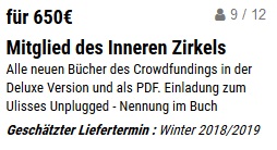 Ulisses Vampire Crowdfunding, Mitglied des Inneren Zirkels Dankeschön
