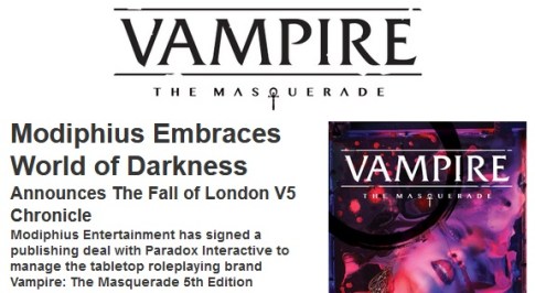 Ankündigungs Graphik - Modiphius übernimmt die V5