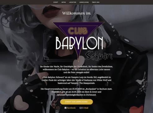 Club Babylon: Schwarz - LARP - Vorschaugraphik