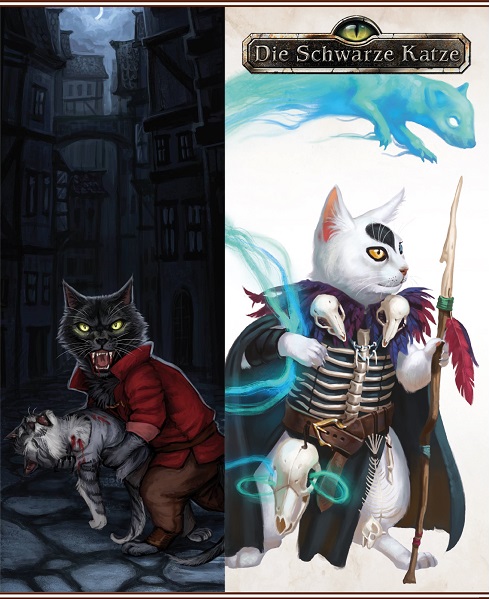 Crowdfunding - Die Schwarze Katze - Vampir Katze (links) Zerzalkind (rechts)