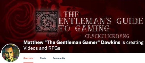 Patreon - Matthew "The Gentleman Gamer" Dawkins - Screenshot