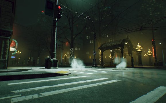Vampire: The Masquerade Bloodlines2 - Pioneer Square mit Arkaden