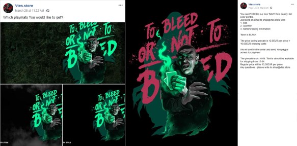 Vampire: The Eternal Struggle - Playmat Abstimmung + TShirt Vorbestellung