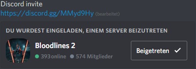 Vampire: The Masquerade Bloodlines 2 - Discord Einladung