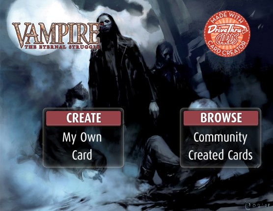 Vampire: The Eternal Struggle - Karten Generierung & Fanveröffentlichung