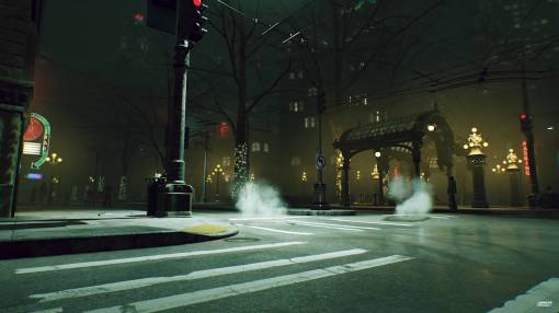 Bloodlines 2 - Spielszene - Seattler Arkaden, einer der Hubs des Spiels (Hochauflösend)