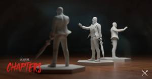 Vampire: The Masquerade - CHAPTERS - Miniatur eines Charakter mit Schirm