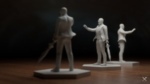 Vampire: The Masquerade - CHAPTERS - Miniatur eines Charakter mit Schirm