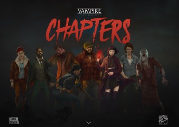 Vampire: The Masquerade - CHAPTERs - Legacy Brettspiel von Flyos Games - Screenshot der Webseite