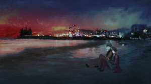 Santa Monica by Night - Strandszene