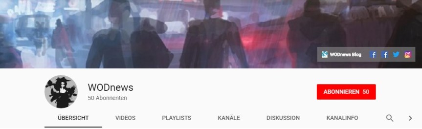 Youtube Kanal WODnews - Kanal Banner (Screenshot)
