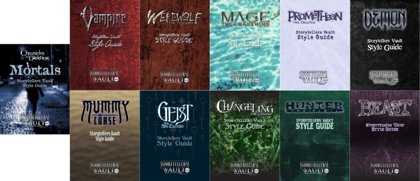 Storyteller Vault Chronicle of Darkness - Collage der CofD Style Guides