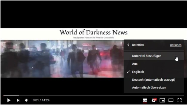 YouTube - Untertitel Erklärung 3.1 - Auf "Untertitel hinzufügen"