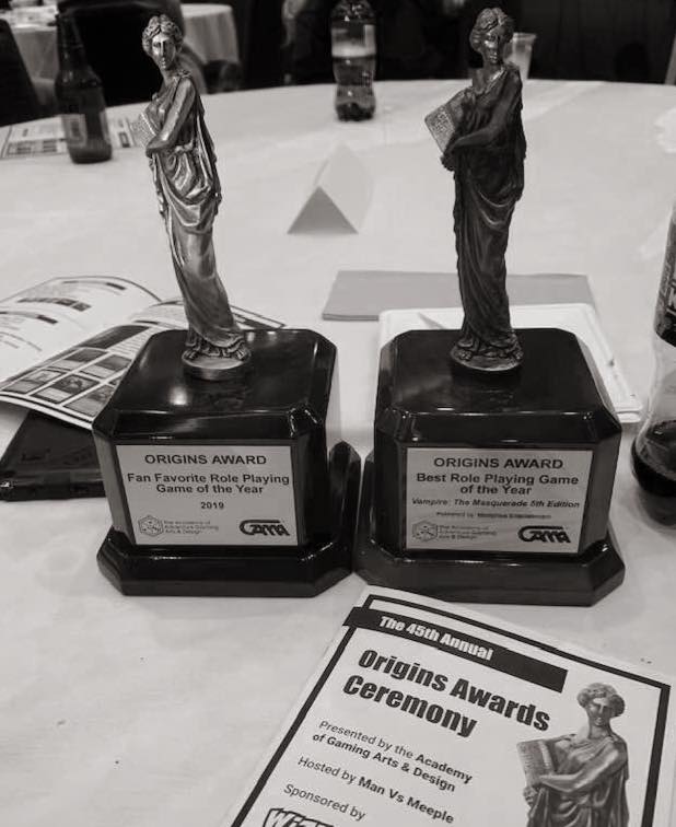 Origin Award – Vampire: Die Maskerade 5. Edition gewinnt Best RPG & Fan&nbsp;Favorite!