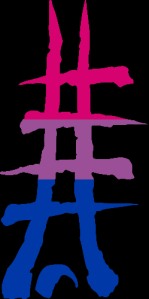 WtA Glass Walkers Stamm Symbol (Bi Pride Style)