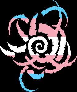 WtA Black Spiral Dancers Stamm Symbol (Trans Pride Style)