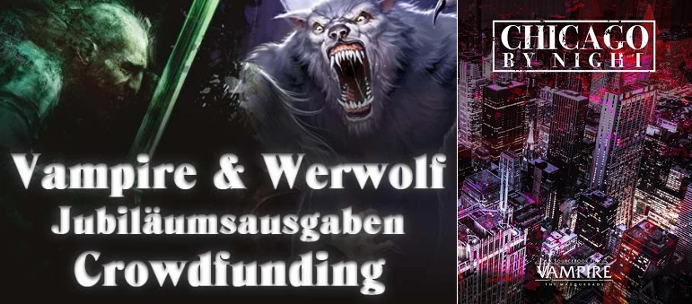 Crowdfunding für Nachzügler: Deutsche Vampire und Werwolf Bücher und V5 Chicago by&nbsp;Night