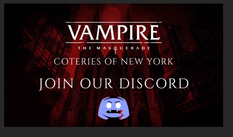 Vampire: The Masquerade - Coteries of New York - Discord Invite