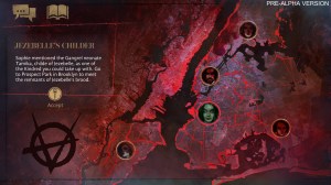 Vampire: The Masquerade - Coteries of New York - Pre-Alpha Szene: Landkarte mit einer Queste