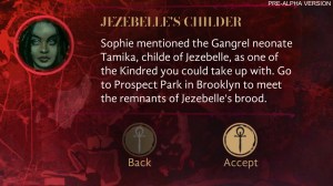 Vampire: The Masquerade - Coteries of New York - Pre-Alpha Szene: Jezebelle's Childer Queste