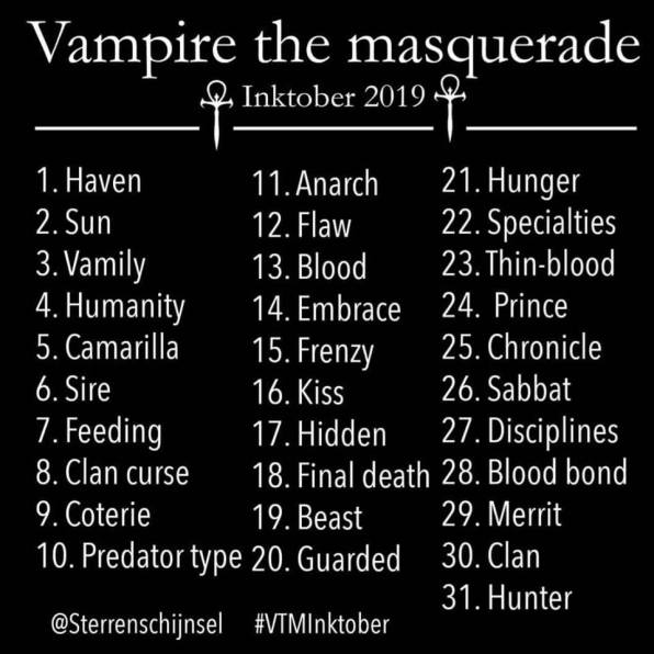 Vampire: The Masquerade - Inktober 2019 - @Sterrenschijnsel