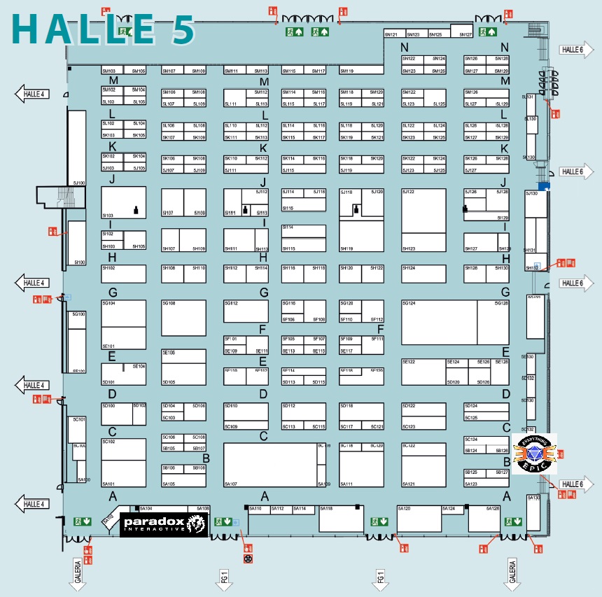 SPIEL2019 - Halle 4 - Paradox Interactive Epic Games