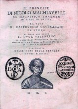 Il Principe Cover - Buchdeckel von Il Principe und La Vita di Castruccio Castracani da Lucca 1550