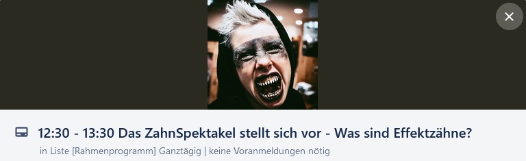 Main Würfel Convention - Zahnspektakel über Effektzähne - 12 Uhr 30 bis 13 Uhr 30