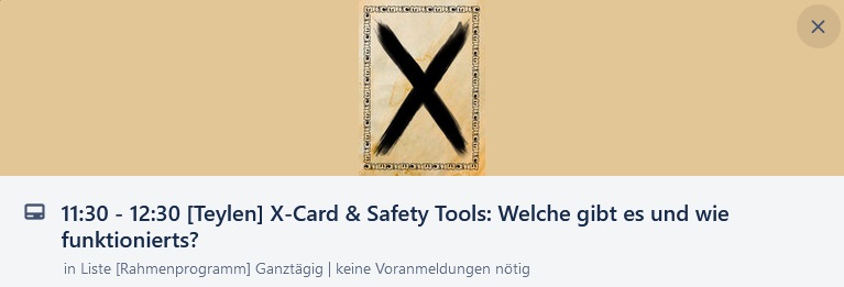 Main Würfel Convention - X-Card & Safety Tools - 11 Uhr 30 bis 12 Uhr 30