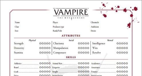 Artikel Graphik - Ausschnitt des Charakterbogen Version von Nerdbert