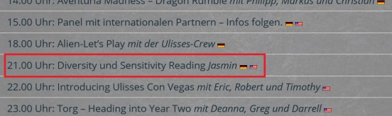 Ulisses Online Con 2020 - Diversity und Sensitivity Reading