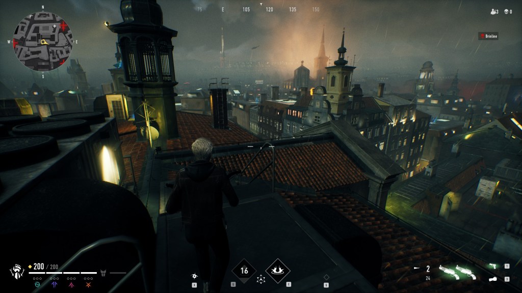 Bloodhunt - Stadt - Blick Richtung brennender Kirche