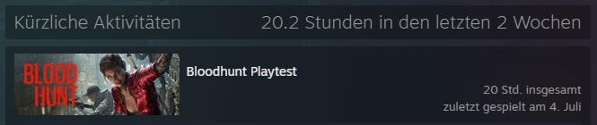 Bloodhunt - Steam Statistik