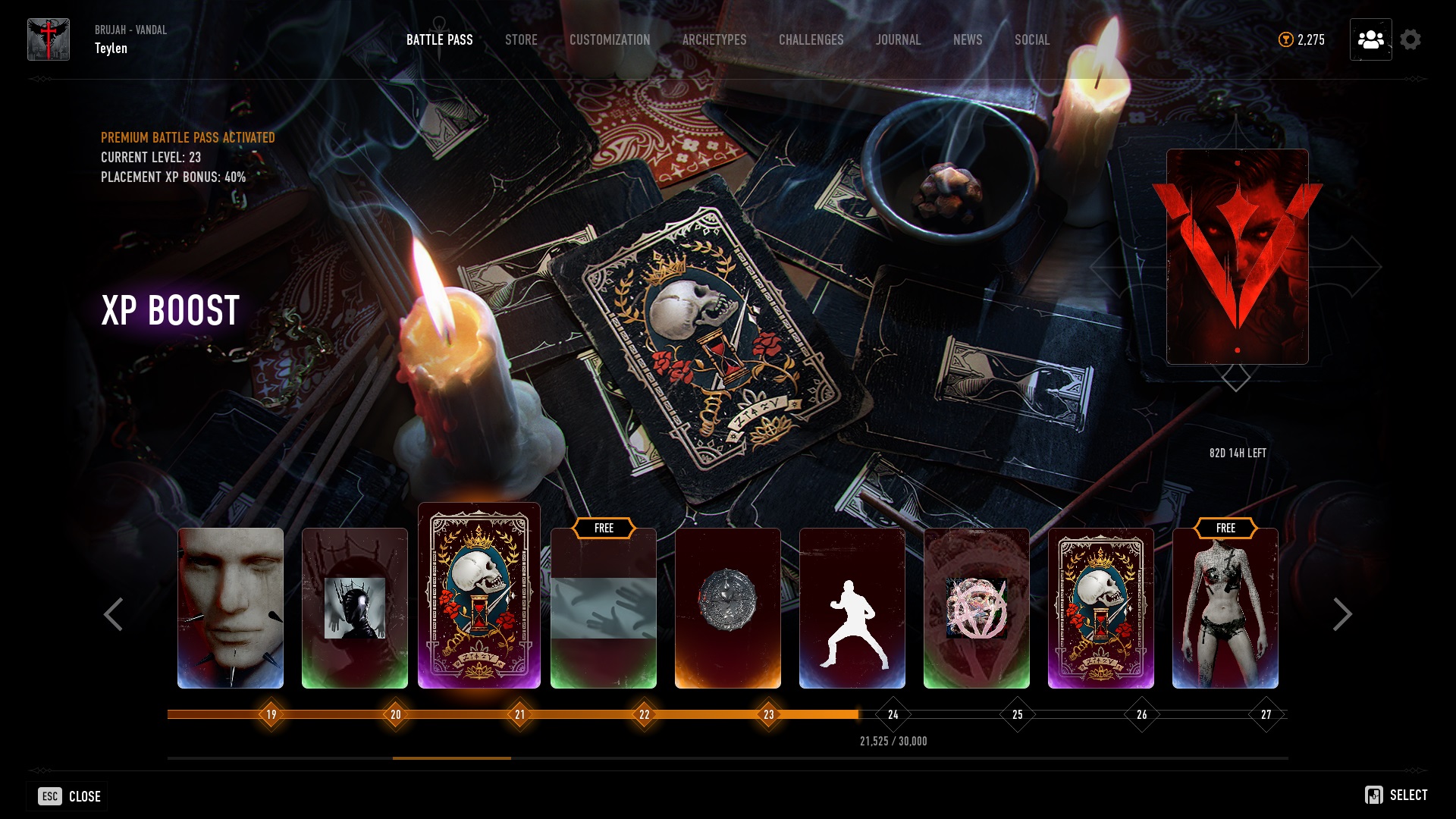 Bloodhunt - Battle Pass - (Der Battle Pass umfasst 84 Stunden und ist aktuell bei 83)