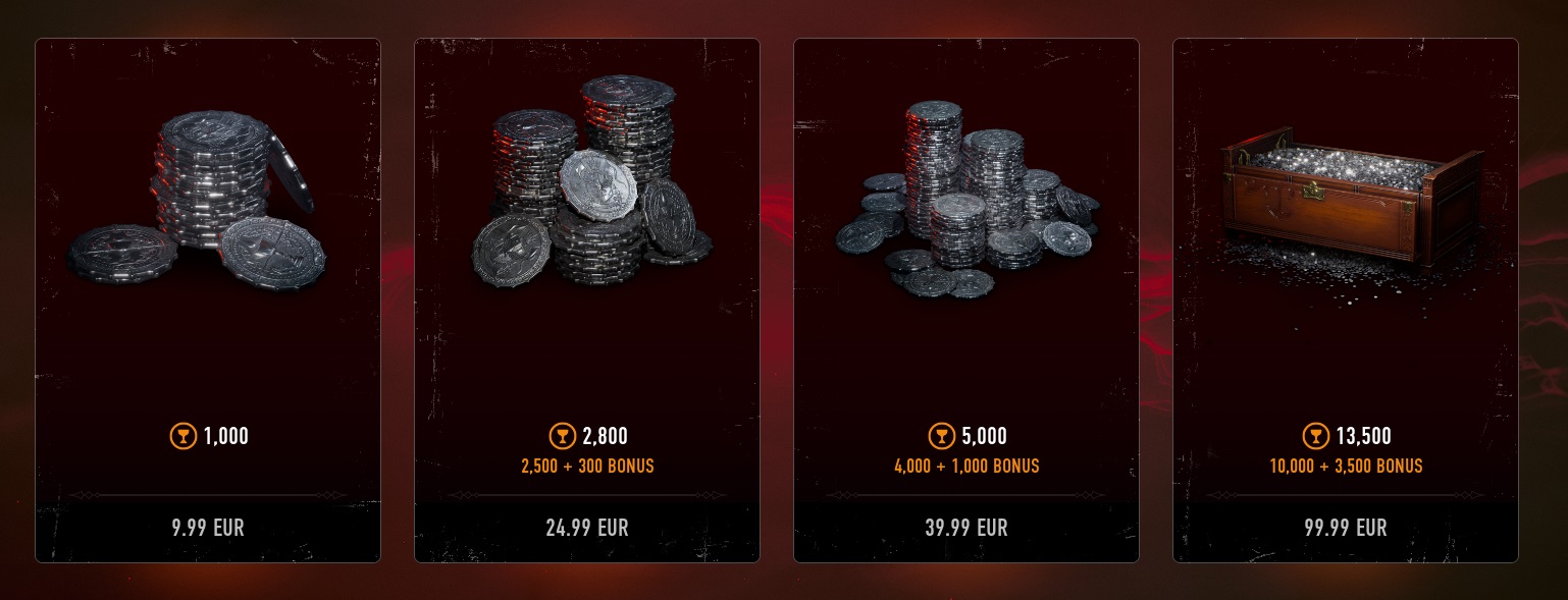 Bloodhunt - Tokenshop - Echtgeld -> Token