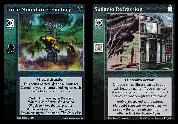 Action Karten: Little Mountain Cemetary, Sudario Refraction