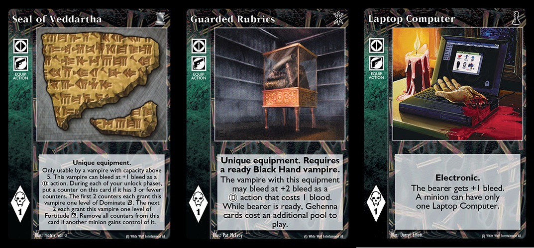 Equipment Karten: Seal of Veddartha, Guarded Rubrics, Laptop Computer
